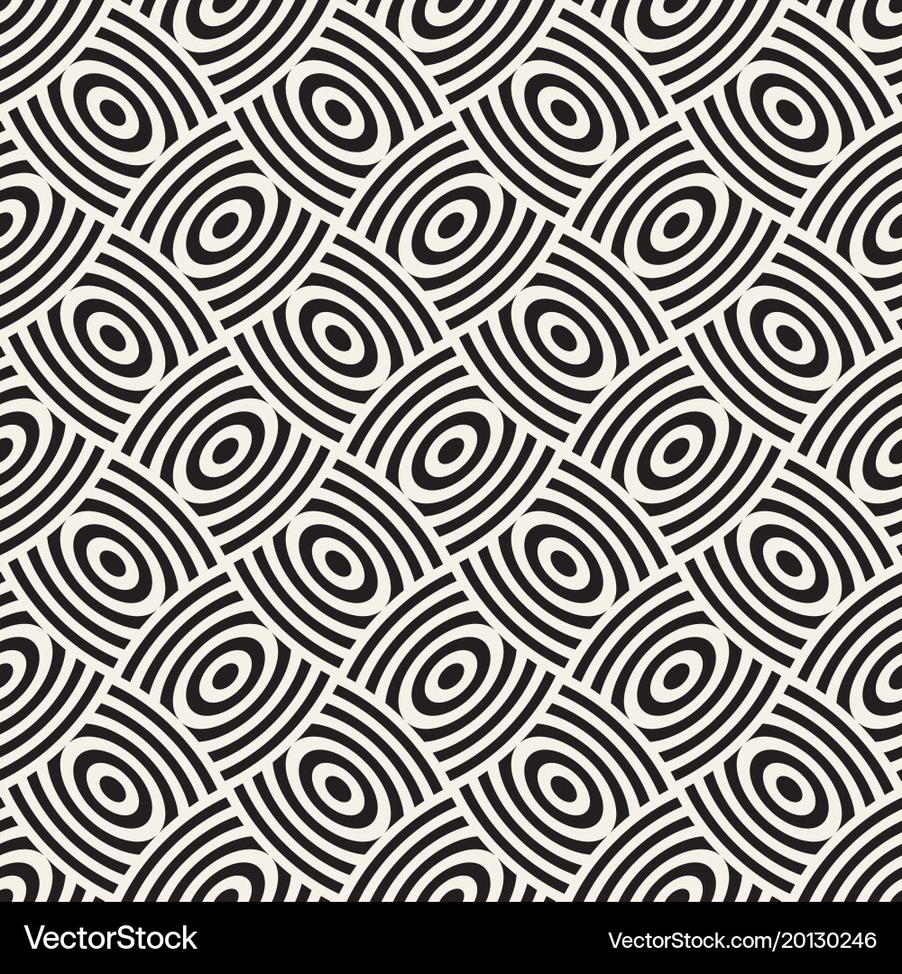 Geometric seamless pattern with curved Vector Image