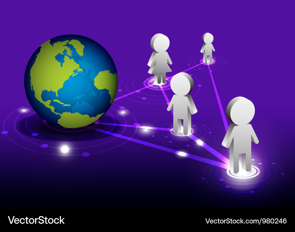 Global Network Connection vector image