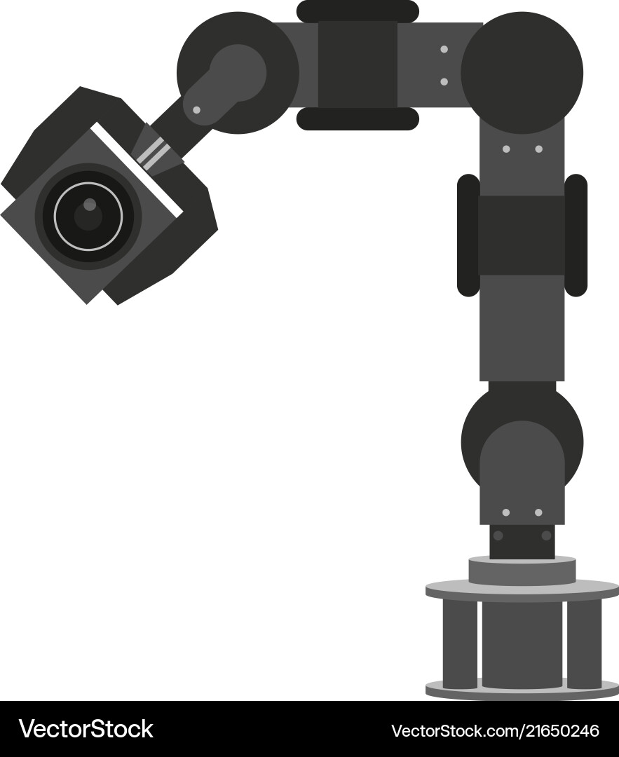 High performance robotic arm lifting objects High performance robotic arm lifting objects Vector Image