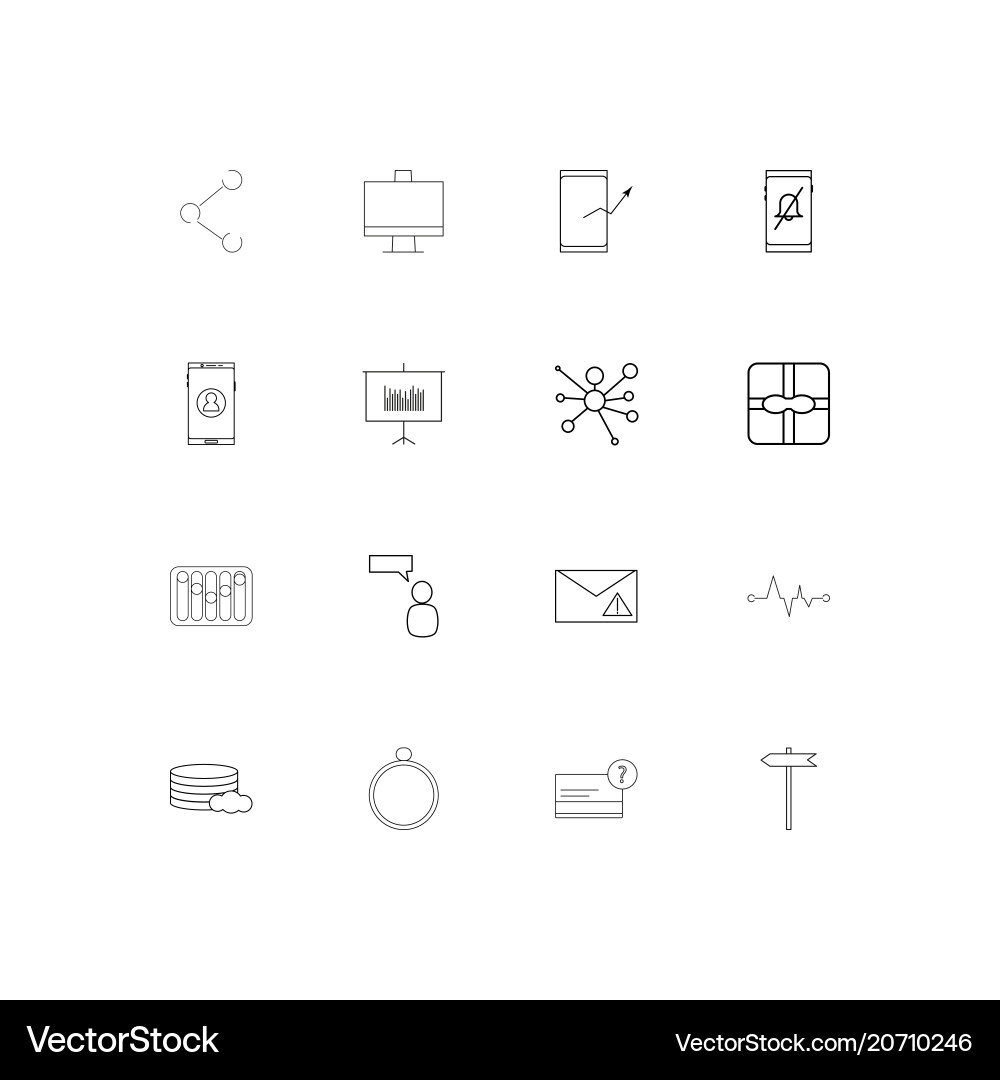 Internet of things simple linear icons set Internet of things simple linear icons set vector image