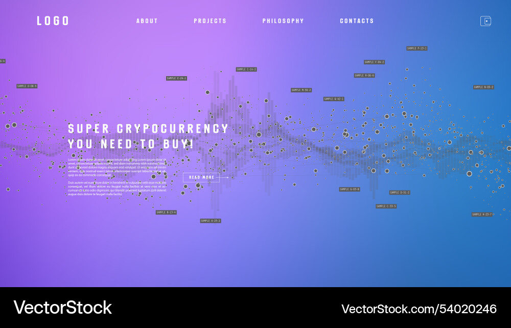 Landing page abstract design with big data Landing page abstract design with big data Vector Image