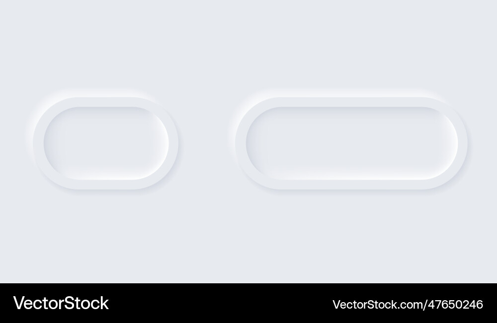 Neumorphic buttons simple trendy design elements Neumorphic buttons simple trendy design elements vector image