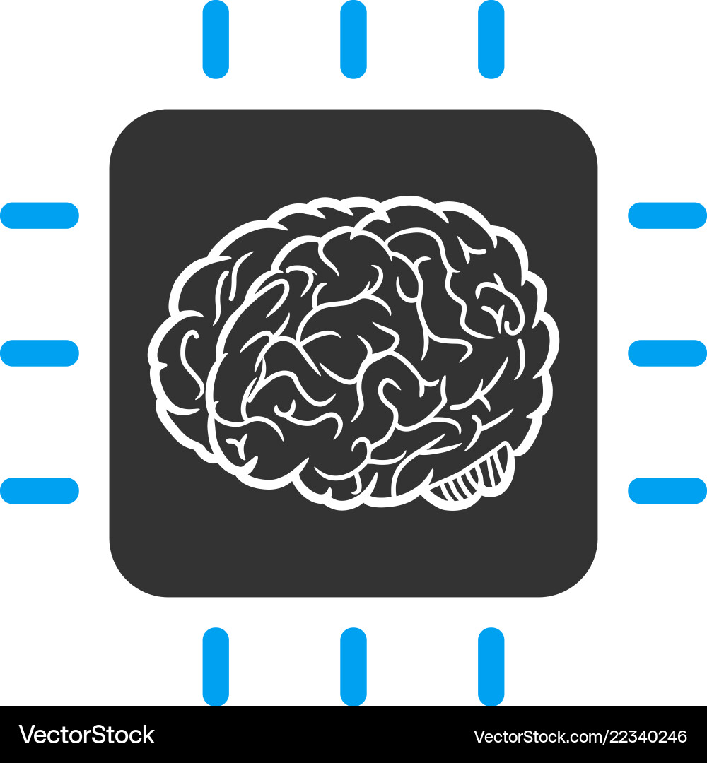Neural processor icon Neural processor icon vector image
