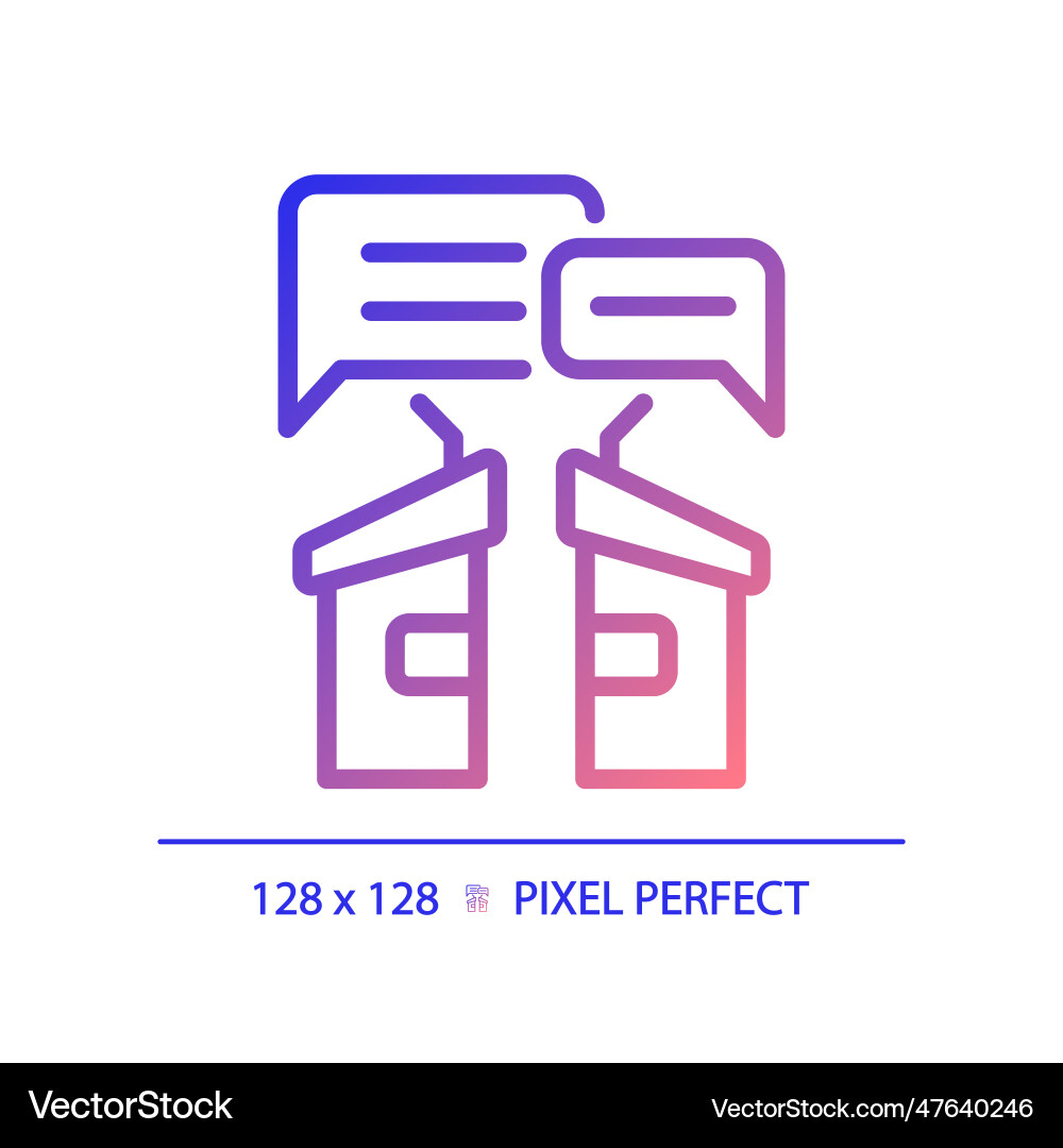 Pixel perfect dialog icons with voting concept Pixel perfect dialog icons with voting concept vector image