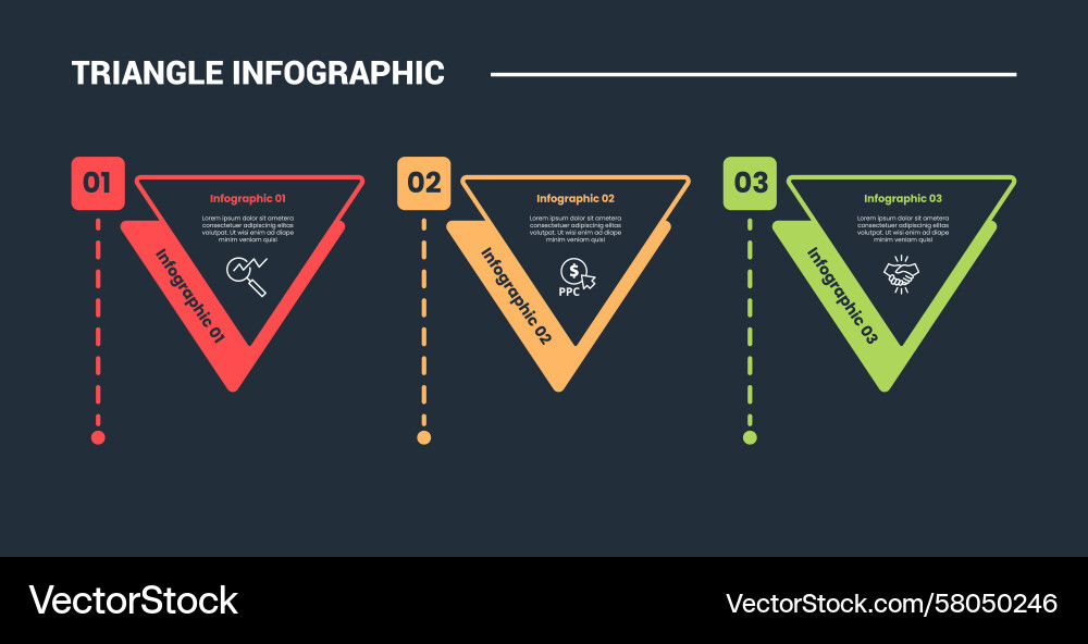 Process Diagram - Triangular Shape Vector Image