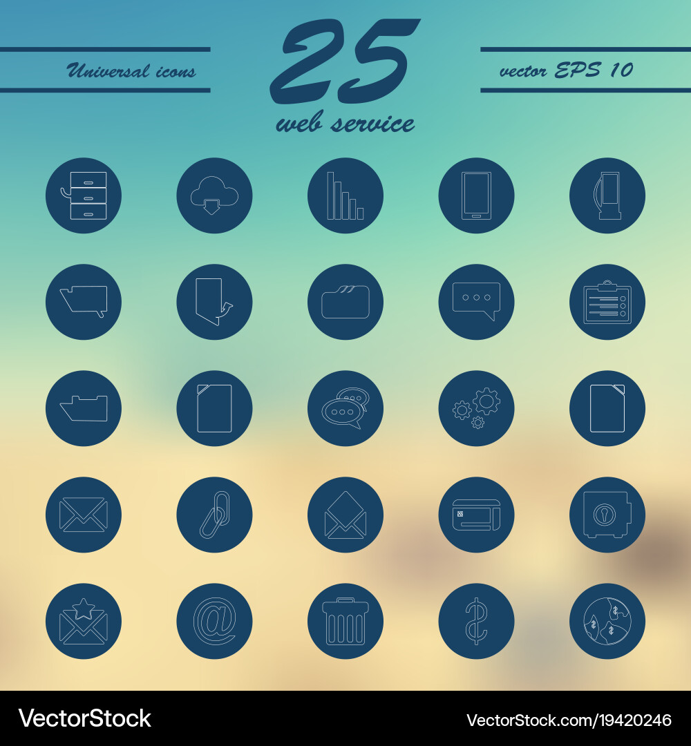 Service line icons set vector image