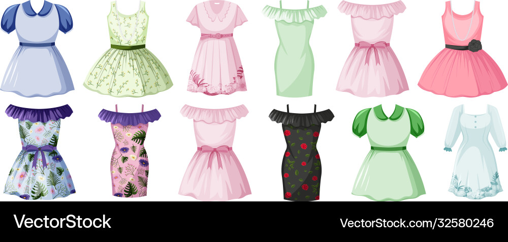 Set costume objects Set costume objects Vector Image