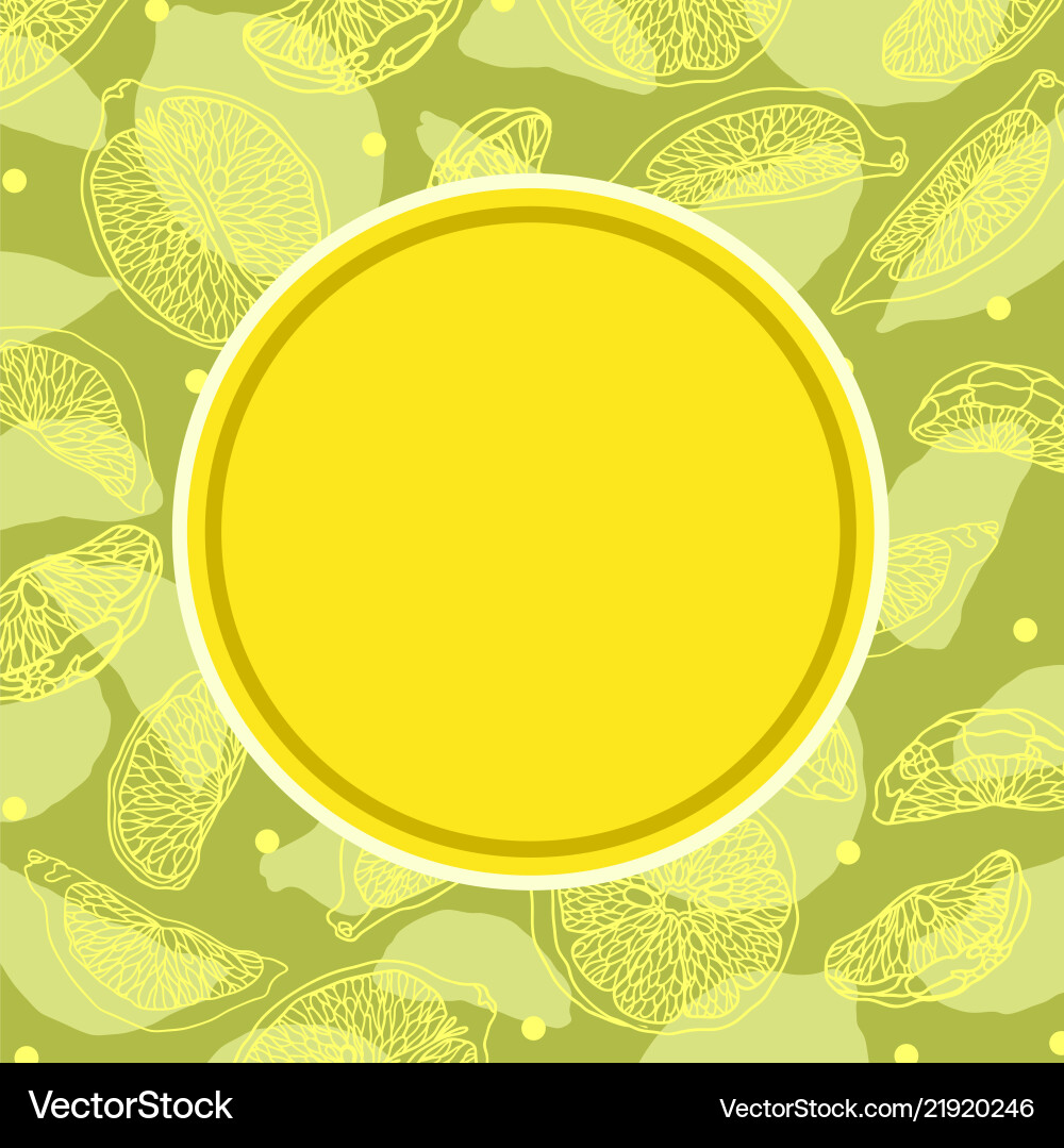 Square template of banner with a circle for text Square template of banner with a circle for text vector image