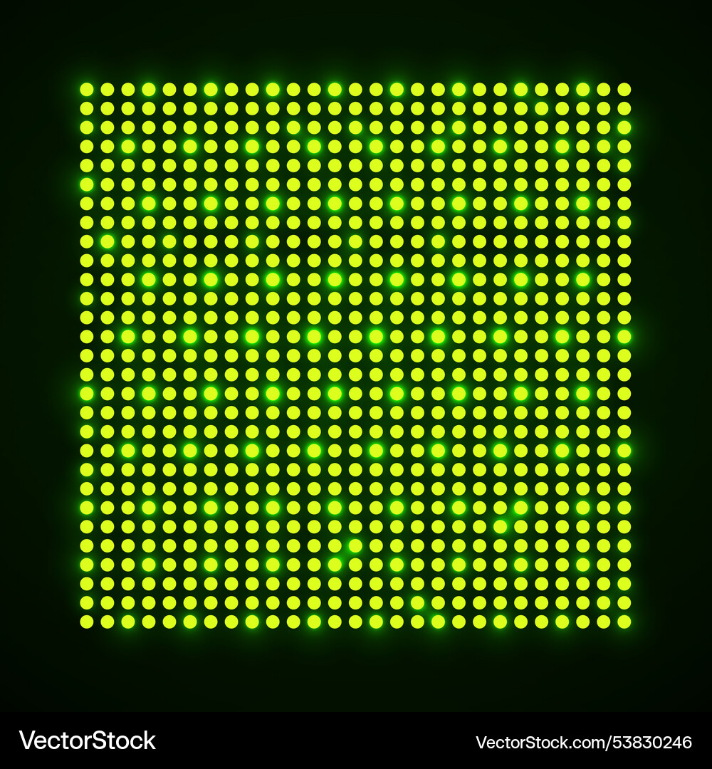 Square with glowing dots geometric element Vector Image