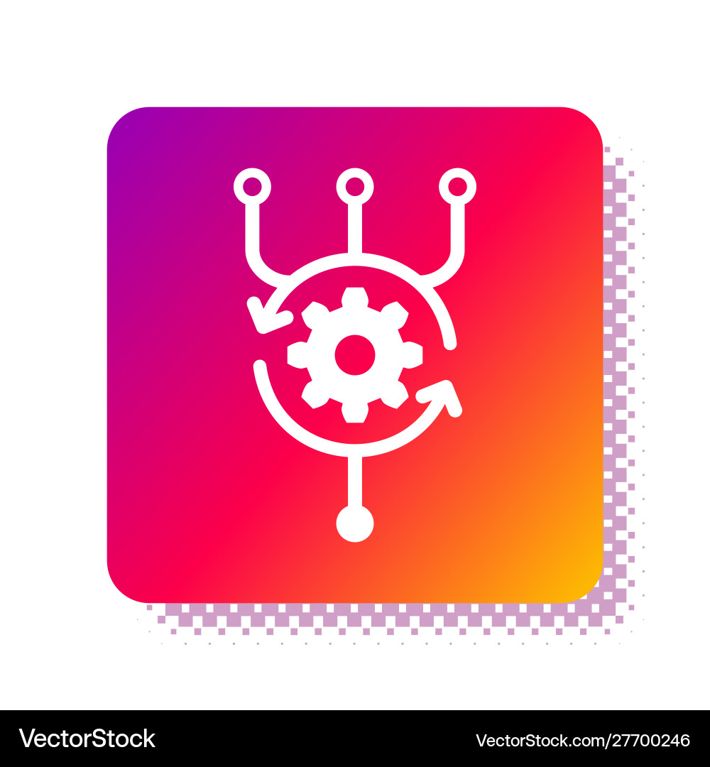 White algorithm icon isolated on background White algorithm icon isolated on background vector image