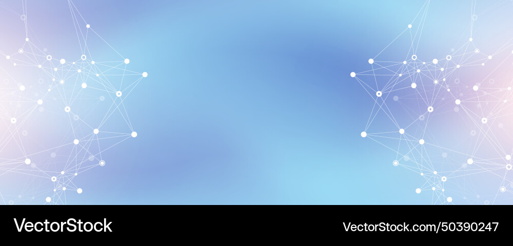 Abstract Network Connection Vector Image