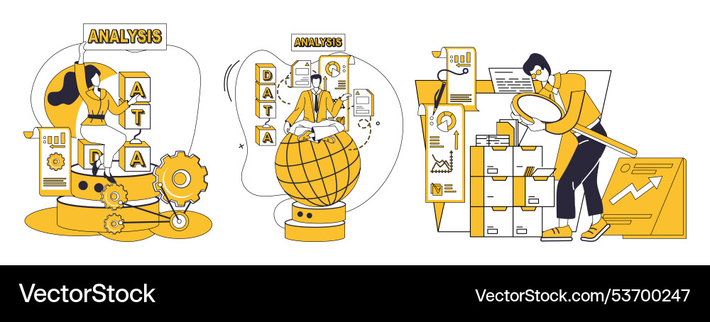 Big data analyzing sculptors chisel carves Big data analyzing sculptors chisel carves vector image