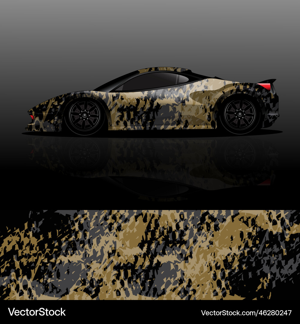 Car Wrap Patterns - Abstract & Camo Vector Image