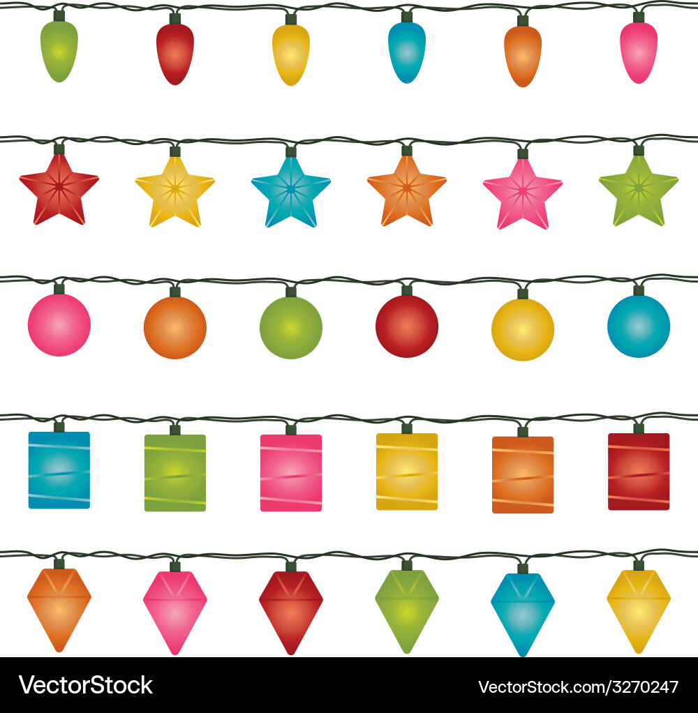 Christmas lights Royalty Free Vector Image - VectorStock