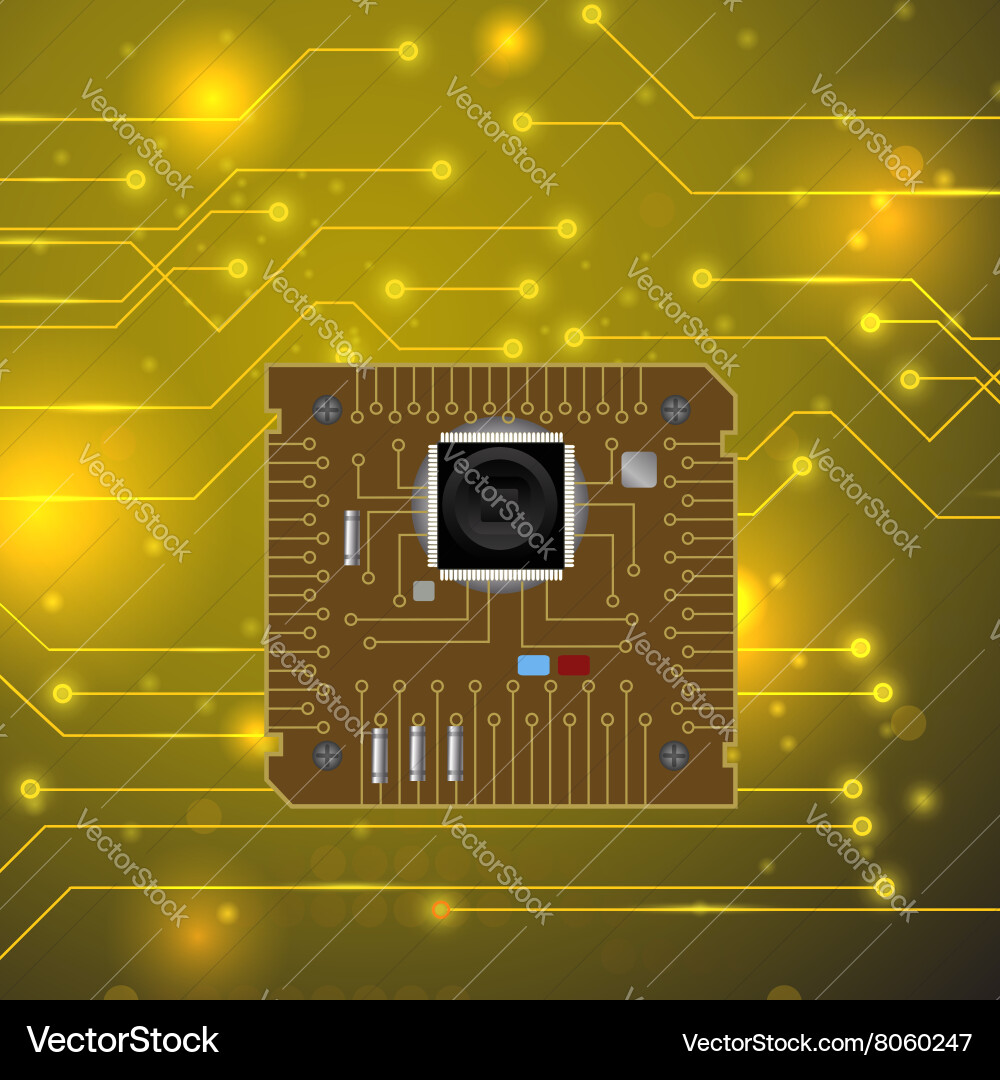 Circuit board pattern vector image
