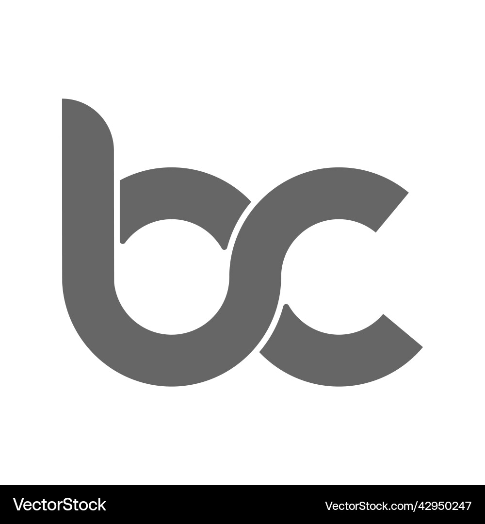 Circular combination of lowercase letters b and c Circular combination of lowercase letters b and c vector image