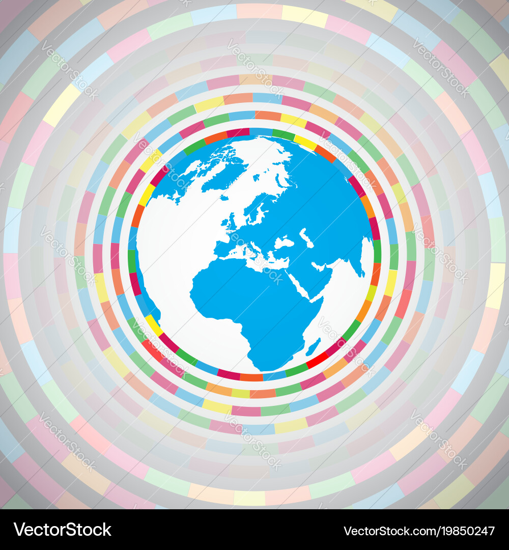 Colorful earth Royalty Free Vector Image - VectorStock