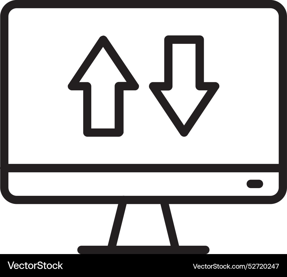 Data visualization line icon design Vector Image
