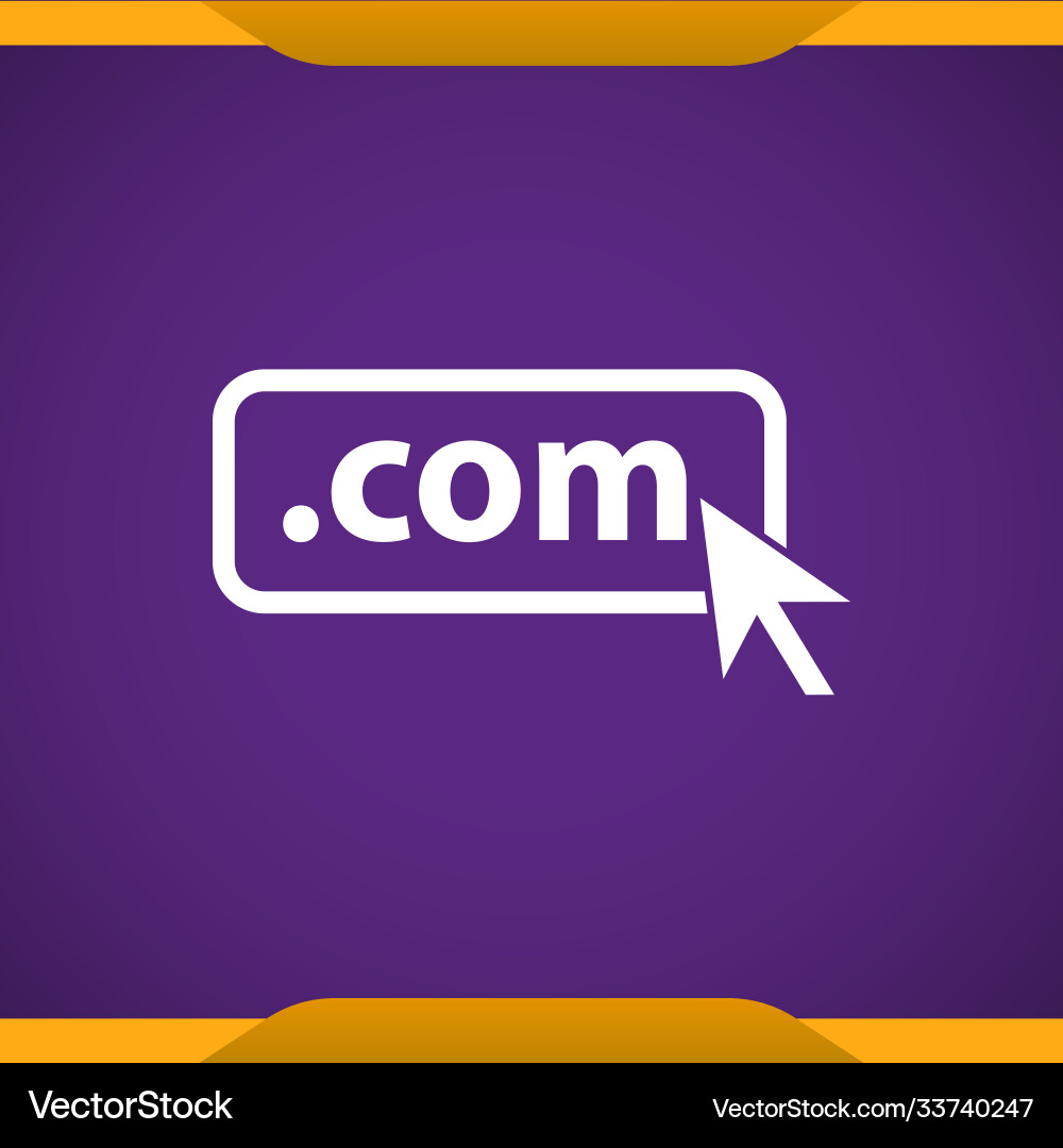 Domain com icon Domain com icon vector image