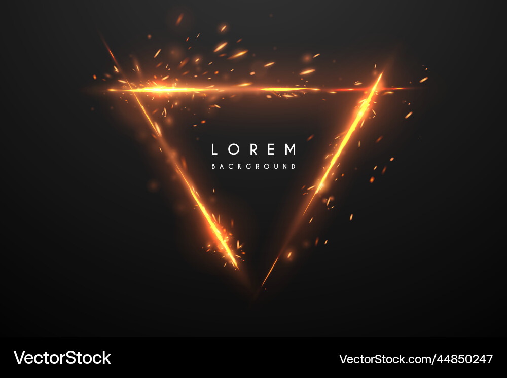 Dynamic Spark Triangle Background vector image
