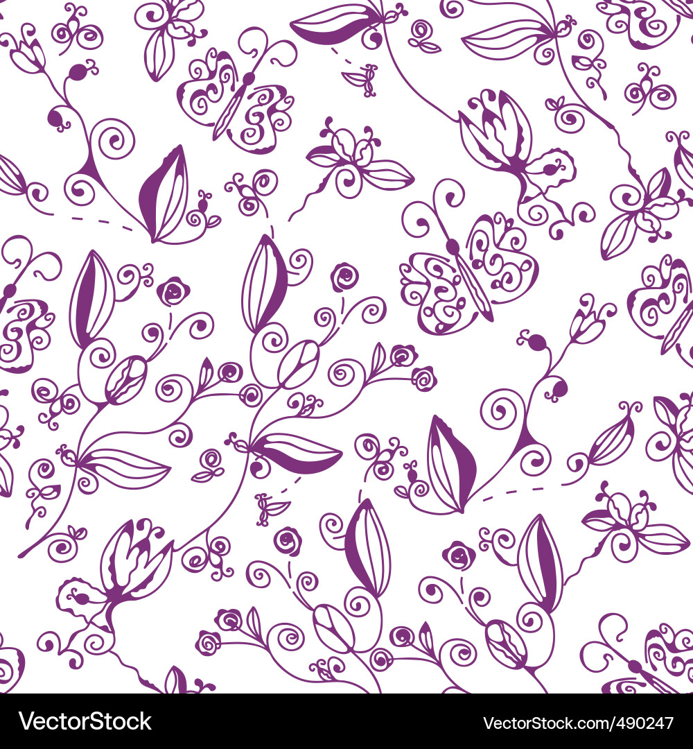 Floral butterfly Vector Image