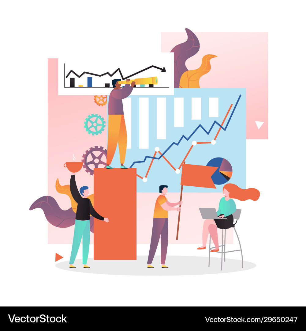 Leadership & Vision Konzept Vektorbild