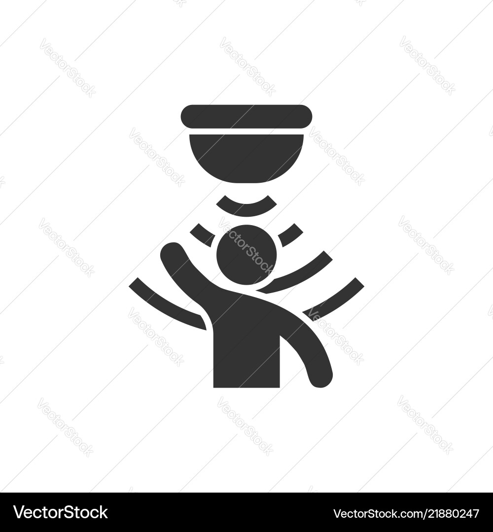 Motion sensor icon in flat style waves Motion sensor icon in flat style waves vector image