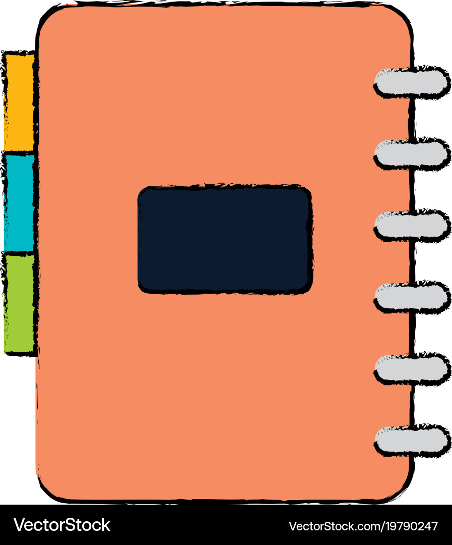 Office notebook with tabs vector image