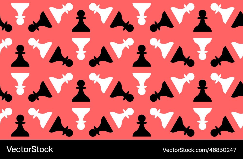 Seamless pattern with chess pawn endless Seamless pattern with chess pawn endless vector image
