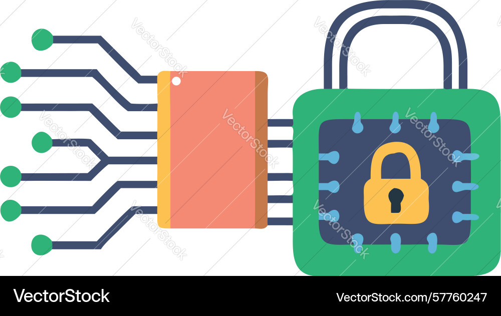 Secure access blocked icon digital security Vector Image