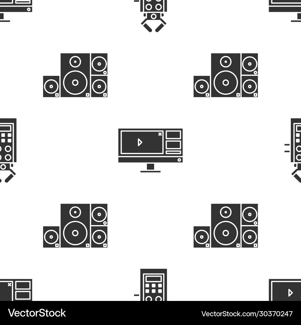 Set microphone video recorder or editor software Set microphone video recorder or editor software vector image