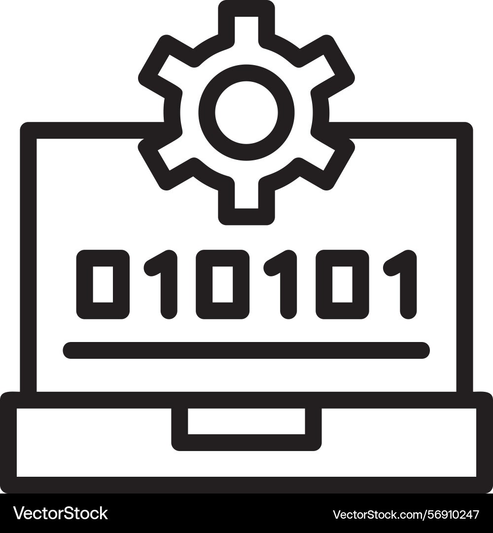 Swift skill linear style icon design vector image