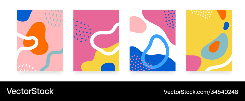 Abstract Color Forms - Boho Pattern vector image