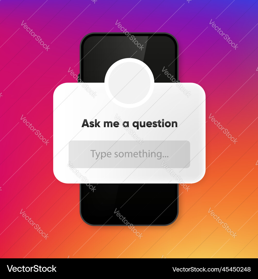 Ask me a question in 3d design form Ask me a question in 3d design form vector image