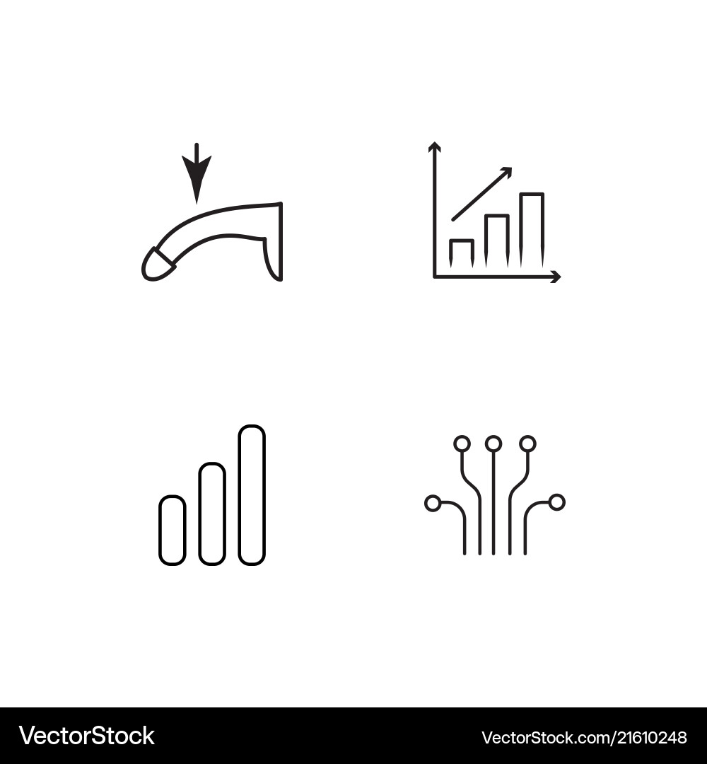 Commerce linear icons set simple outline Vector Image