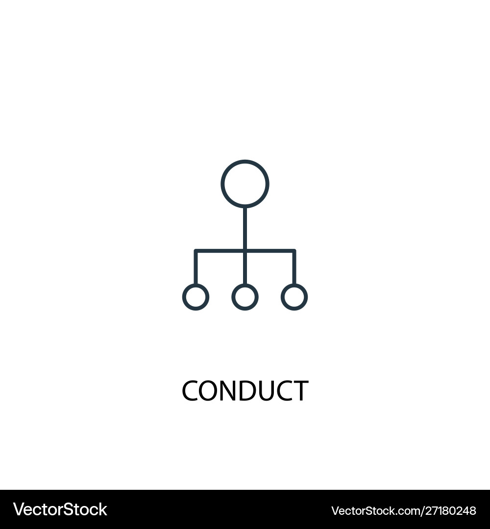 Conduct concept line icon simple element Vector Image