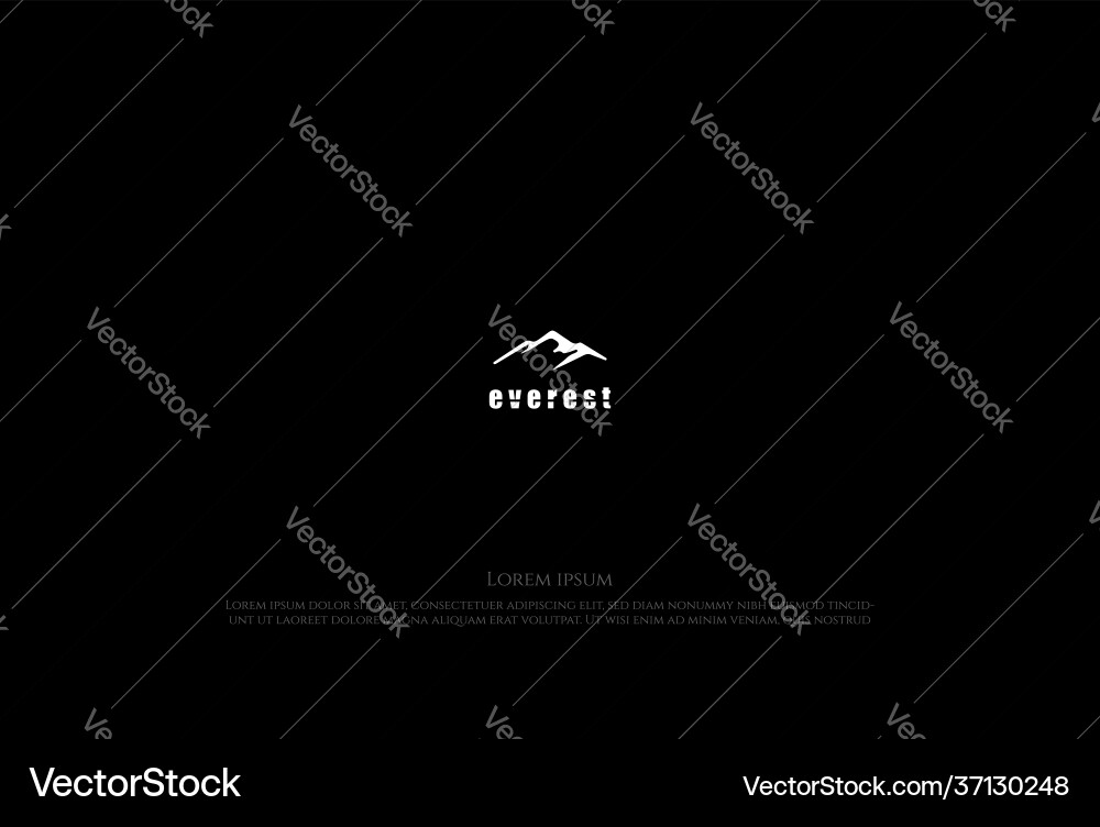 Einfache minimalistische Berglandschaft Logo Design Einfache minimalistische Berglandschaft Logo Design vektorbild