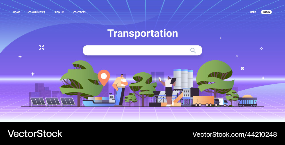 People controlling logistic import export People controlling logistic import export vector image