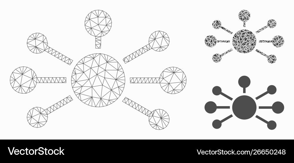 Relation links mesh network model Relation links mesh network model vector image