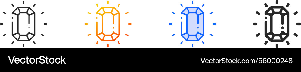 Ruby iconthin linear gradient blue stroke Ruby iconthin linear gradient blue stroke Vector Image