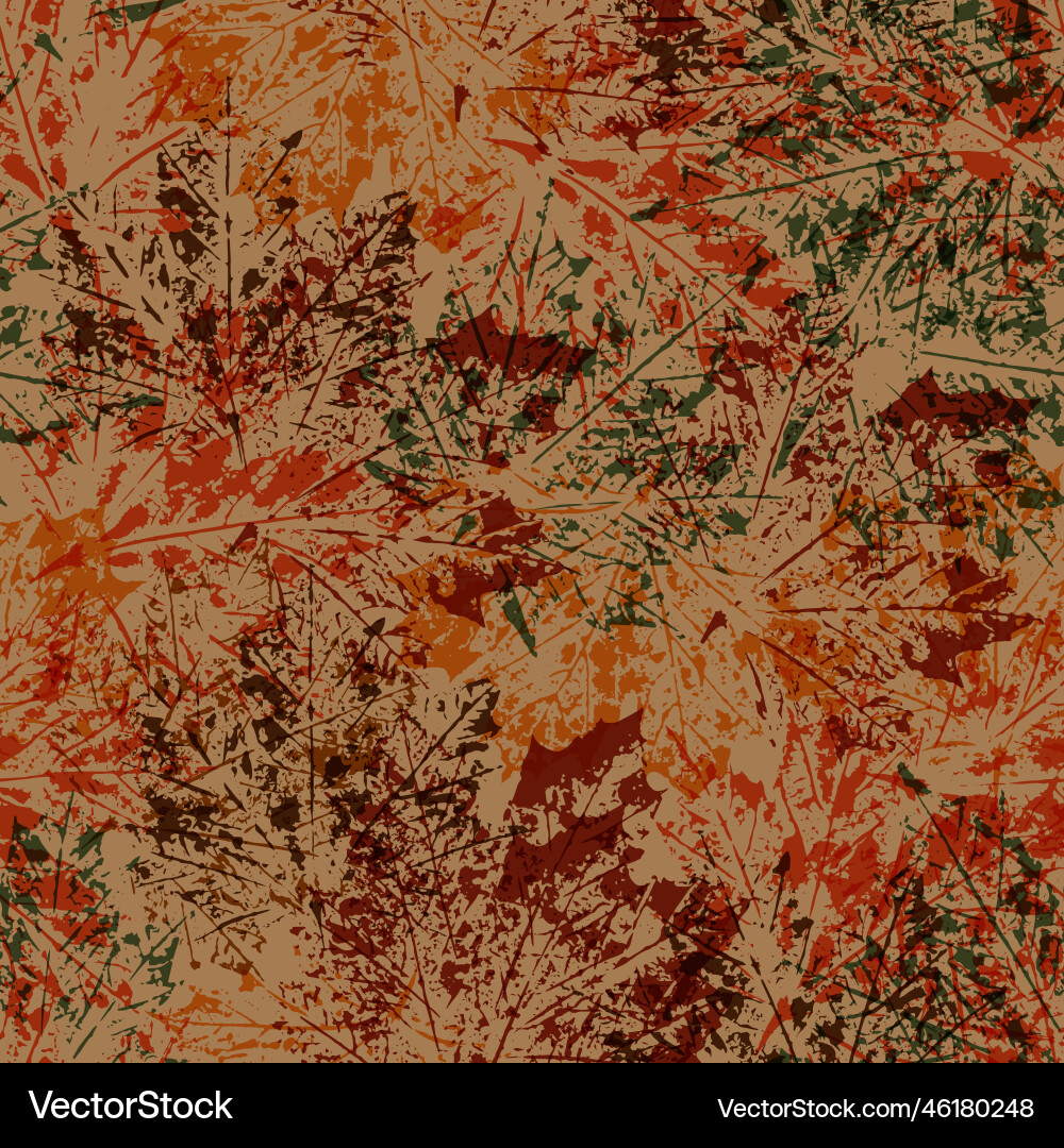 Seamless pattern of multicolored maple leafs Vector Image