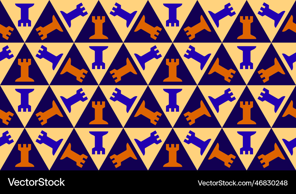 Seamless pattern with chess rook endless Seamless pattern with chess rook endless vector image