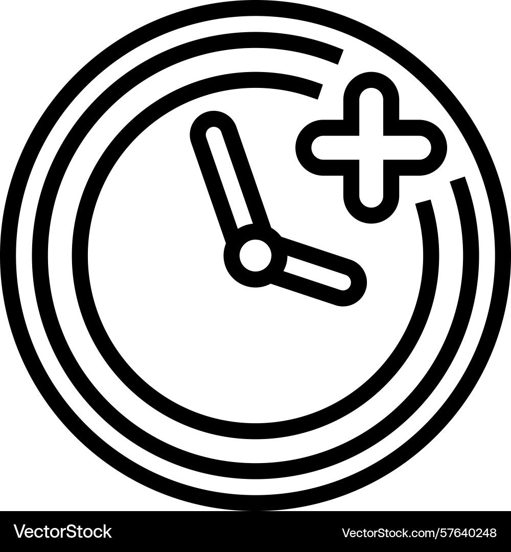 Time saving line icon Time saving line icon Vector Image