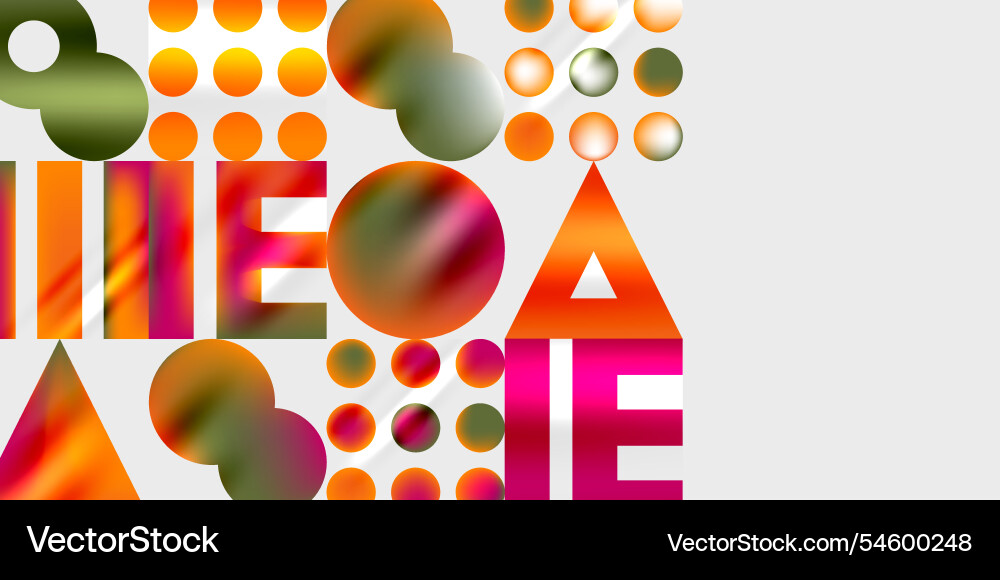 Triangles circles squares rectangles design Triangles circles squares rectangles design vector image
