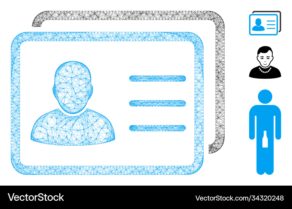 User profiles polygonal web mesh User profiles polygonal web mesh vector image