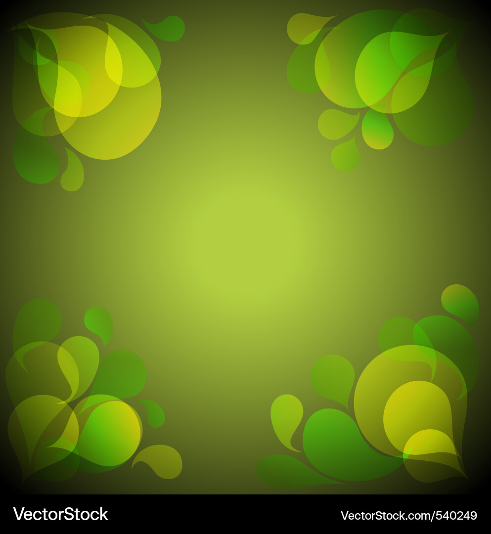 Abstract Circular Green Background Vector Image