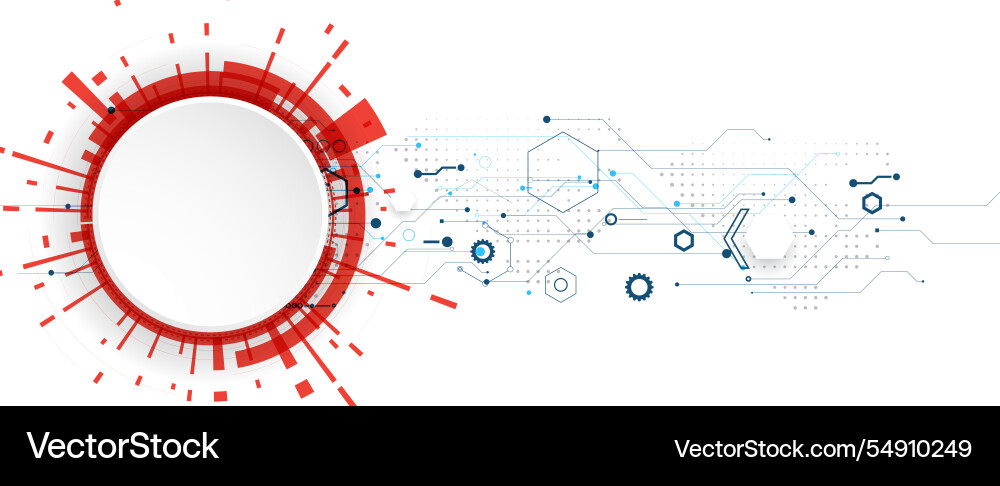 Abstract computer circuit board technology Vector Image