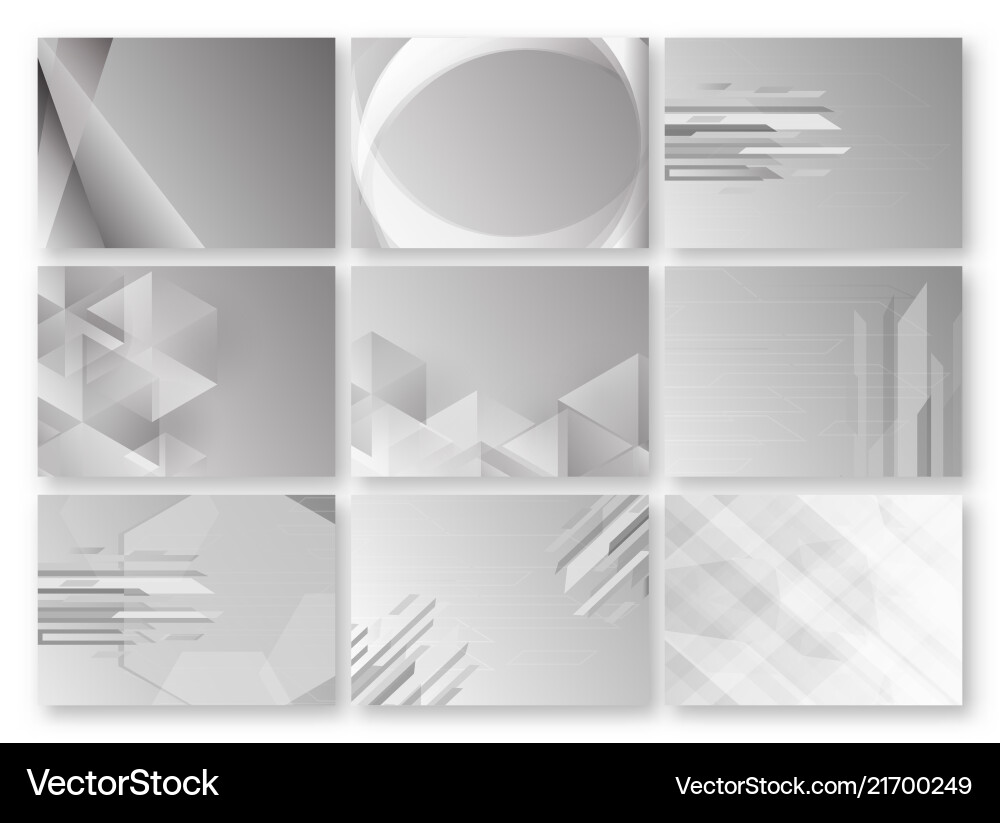 Abstract grey background with text space set Abstract grey background with text space set vector image