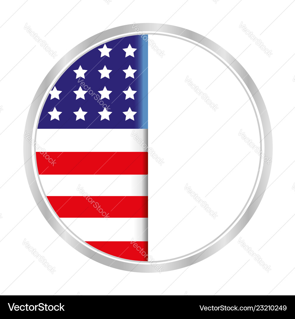 American flag symbol in a circle American flag symbol in a circle vector image