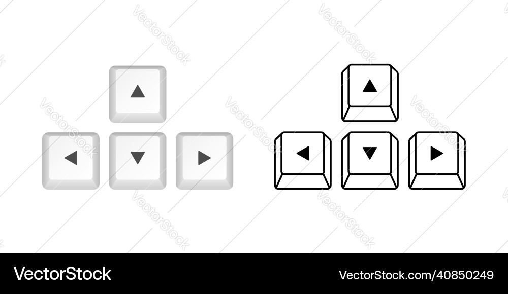 Arrows computer keyboard buttons desktop Arrows computer keyboard buttons desktop Vector Image